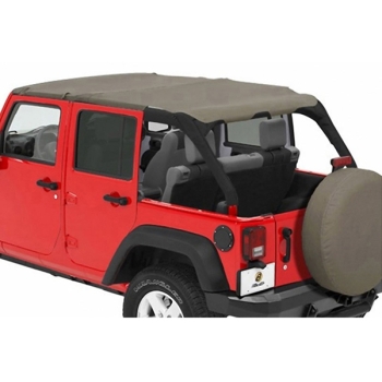 Jeep Wrangler JK 4doors Header Bikini Top Safari Style Khaki Diamond ...