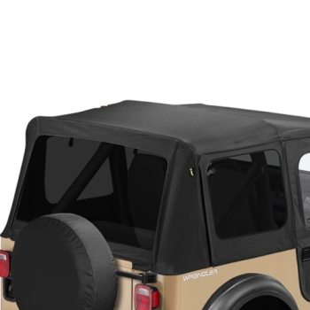 Jeep Wrangler YJ Set Satz Scheiben getönt für Orginal Verdeck Black Denim Bestop 88-95