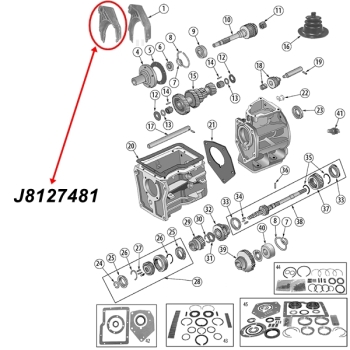 Jeep CJ 3rd & 4th Gear Shift Fork SR4 manual Transmission 80-83