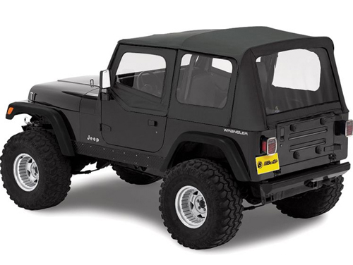 Jeep Wrangler Yj Replacement Top With Half Door Skins Bestop Black Denim 87 95