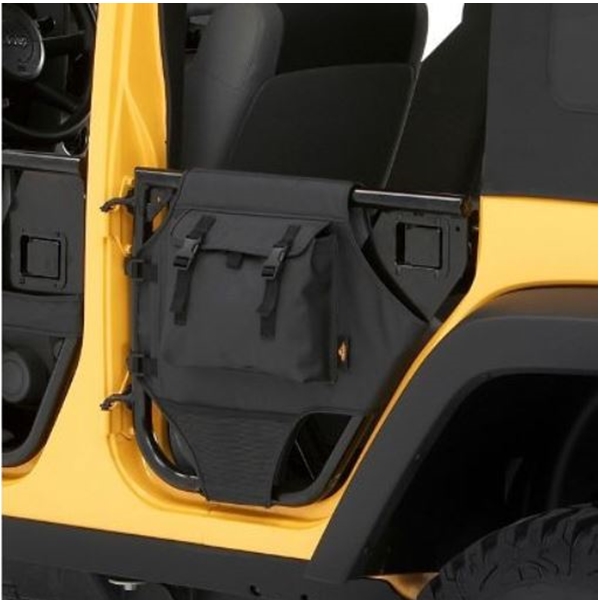 Jeep Wrangler JK 4-türer Taschen Stautaschen Set hinten für Element High  Rock Halbtüren schwarz Diamond 07-17