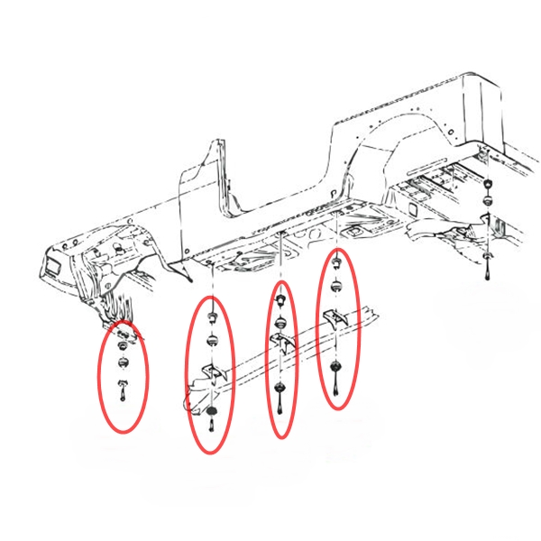 yj body mount kit