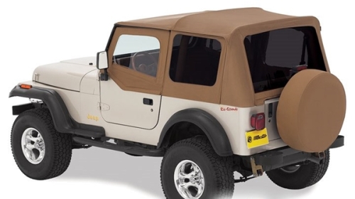 Jeep Wrangler Yj Replacement Top With Half Door Skins Tinted Windows Bestop Spice Denim 87 95