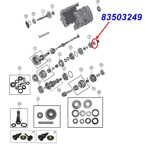 Jeep Wrangler YJ Mainshaft Bearing BA10/5 manual Transmission 87-89